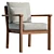 Stackable Wooden Lounge Chair, Real-size Model 3D model small image 1