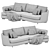 Elegant 2015 Duo Sofa Model 3D model small image 4