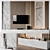 Contemporary TV Wall Set 3D model small image 2