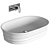 ADP Titan White Counter Basin 3D model small image 1