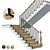 Luxury Neoclassical Staircase Design 3D model small image 1