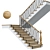 Luxury Neoclassical Staircase Design 3D model small image 3