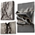 Fabric Folds Wall Panel Set 3D model small image 2