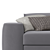 LABERT Velvet Grey Corner Sofa 3D model small image 4