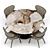 Elegant Dining Set Reves Noizette 3D model small image 2