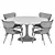 Elegant Dining Set Reves Noizette 3D model small image 5