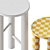 Found Wooden Stool Set, 24" High 3D model small image 6