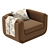 Sleek Modern Matteo Armchair 3D model small image 4