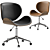 Sleek Chrome Base Office Chair 3D model small image 1