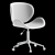 Sleek Chrome Base Office Chair 3D model small image 3