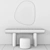 Elegant Console Table Set 02 3D model small image 6