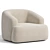 Cozy Boucle Sofia Armchair 3D model small image 2