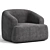 Cozy Boucle Sofia Armchair 3D model small image 3