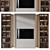 Modern TV Wall Decor Shelf 3D model small image 1