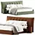 Modern Double Bed Frame 03 3D model small image 2