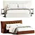 Modern Double Bed Frame 03 3D model small image 3