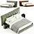 Modern Double Bed Frame 03 3D model small image 5