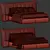 Modern Double Bed Frame 03 3D model small image 6