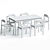  Sleek Modern Seating Set 3D model small image 4