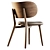 Elegant Oak Dining Chair by Mater 3D model small image 2