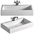 Elegant Mediterranean Overcounter Sink 3D model small image 1