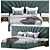 Modern Panoramic Headboard Bed 3D model small image 4