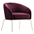 Stylish Cherry Armchair for Horeca 3D model small image 1