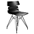 Modern Hansen Chair: Black Style 3D model small image 1