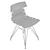 Modern Hansen Chair: Black Style 3D model small image 5