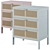 Rattan Wood Chest of Drawers 3D model small image 1