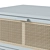 Rattan Wood Chest of Drawers 3D model small image 3