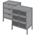 Rattan Wood Chest of Drawers 3D model small image 5