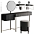 Modern Chic Shanghai Desk Vanity 3D model small image 1