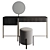 Modern Chic Shanghai Desk Vanity 3D model small image 2