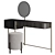 Modern Chic Shanghai Desk Vanity 3D model small image 3