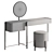 Modern Chic Shanghai Desk Vanity 3D model small image 5