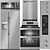 Complete GE Appliance Collection Set 3D model small image 2