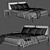 Elegant Porada Ziggy Bed Design 3D model small image 1