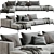 Ettore Sofa Composition 01, Vray 3D model small image 1