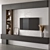 Minimalist TV Wall with Decor 3D model small image 1