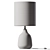 Sage Ceramic Table Lamp with White Shade 3D model small image 2