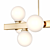 Glass Shade Branch Chandelier 3D model small image 3