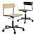 Sleek Cross Task Chair in Black Oak 3D model small image 1