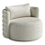 Buddy Milk Boucle Kids Swivel Chair 3D model small image 3