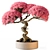 Pink Bonsai Indoor Plant 3D model small image 1