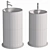 Modern Free-Standing Glossy White Sink 3D model small image 2