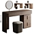 Elegant Nina Dressing Table 3D model small image 1