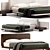 Modern Horizonte Bed by Minotti 3D model small image 2
