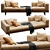 Modern Minotti Dylan Velvet Leather 3D model small image 4
