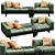Modern Minotti Dylan Velvet Leather 3D model small image 5